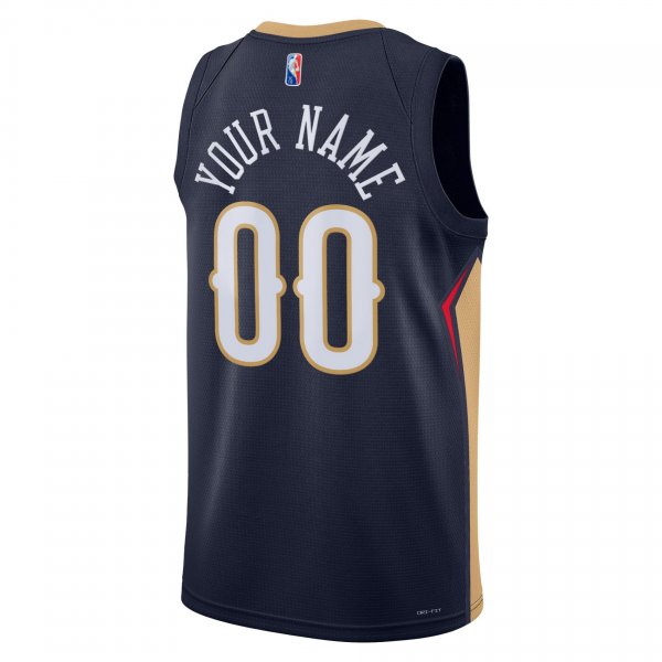 Men's New Orleans Pelicans Nike Navy 2021/22 Diamond Swingman Custom Jersey - Icon Edition