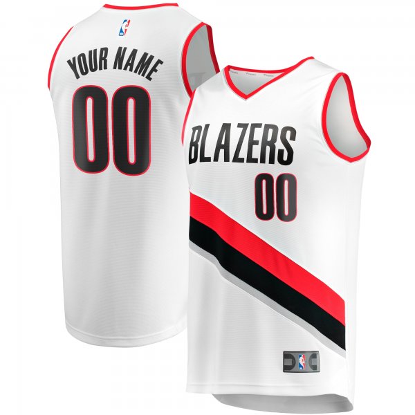 Men's Portland Trail Blazers Fanatics White Fast Break Custom Replica Jersey - Association Edition