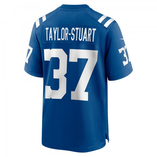 Men's Indianapolis Colts Isaac Taylor-Stuart Nike  Royal Team Game Jersey