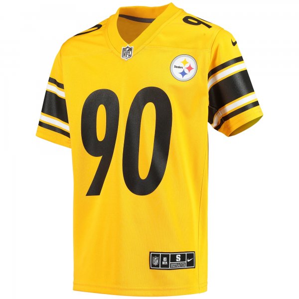 Youth Pittsburgh Steelers T.J. Watt Nike Gold Inverted Team Game Jersey