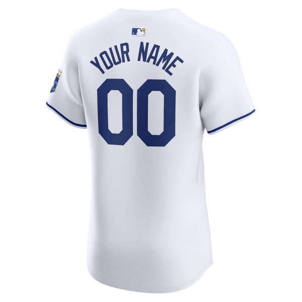 Men's Kansas City Royals Nike White Home Elite Custom Jersey