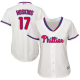 Philadelphia Phillies #17 Rhys Hoskins Cream Alternate Women's Stitched MLB Jersey