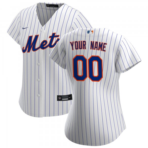 Women's New York Mets Nike White Home Replica Custom Jersey