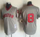 Mitchell And Ness 1975 Boston Red Sox #8 Carl Yastrzemski Grey Stitched Throwback MLB Jersey