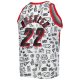 Men's Portland Trail Blazers Clyde Drexler Mitchell & Ness White 1991/92 Hardwood Classics Doodle Swingman Player Jersey