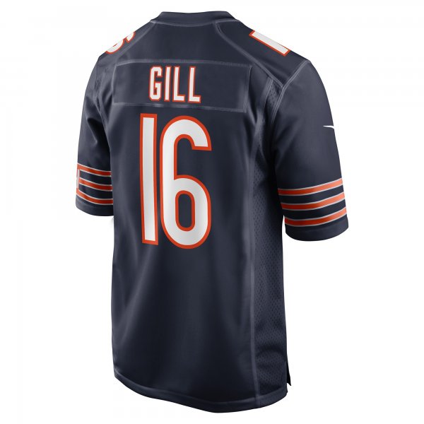 Men's Chicago Bears Trenton Gill Nike Navy Game Player Jersey