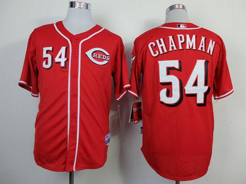 Cincinnati Reds #54 Aroldis Chapman Red Cool Base Stitched MLB Jersey