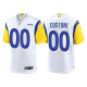 Men's Los Angeles Rams #00 Custom Los Angeles Rams 2021 White Limited Modern Throwback NFL Jersey