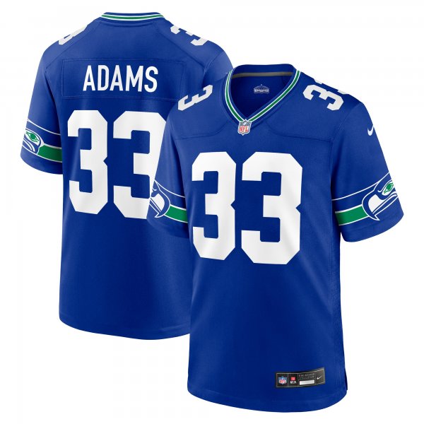 Men's Seattle Seahawks Jamal Adams Nike Royal Throwback Player Game Jersey