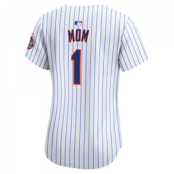 Women's New York Mets Nike White #1 Mom Home Limited Jersey