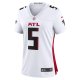 Women's Atlanta Falcons Drake London Nike White Away Game Player Jersey