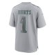 Men's Philadelphia Eagles Jalen Hurts Nike Gray Atmosphere Fashion Game Jersey