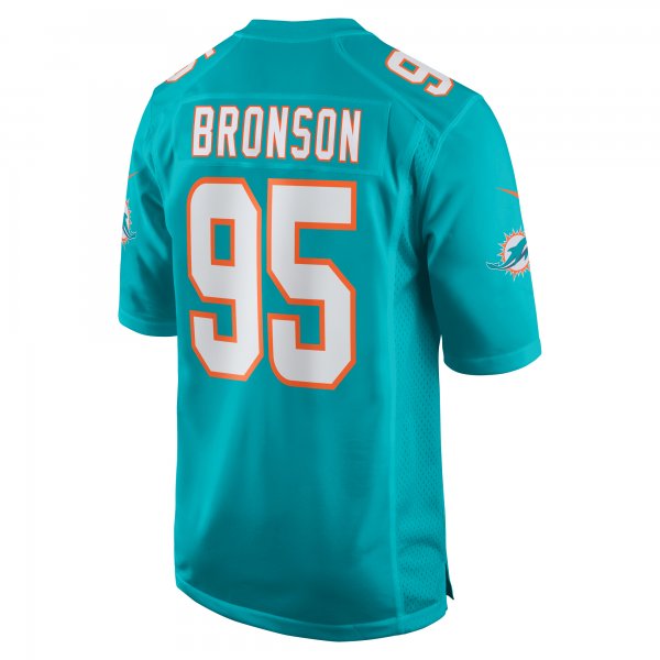 Men's Miami Dolphins Josiah Bronson Nike Aqua Home Game Player Jersey