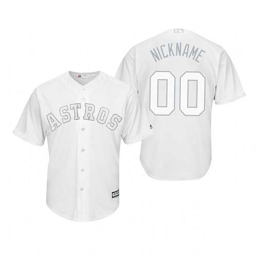 Houston Astros Custom White 2019 Players Weekend Nickname MLB Jersey