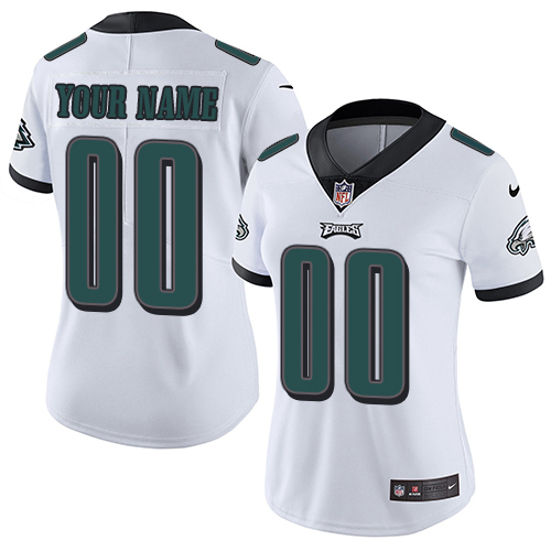 Women's Nike Philadelphia Eagles Customized White Vapor Untouchable Custom Limited NFL Jersey