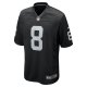 Men's Las Vegas Raiders Josh Jacobs Nike Black Game Player Jersey