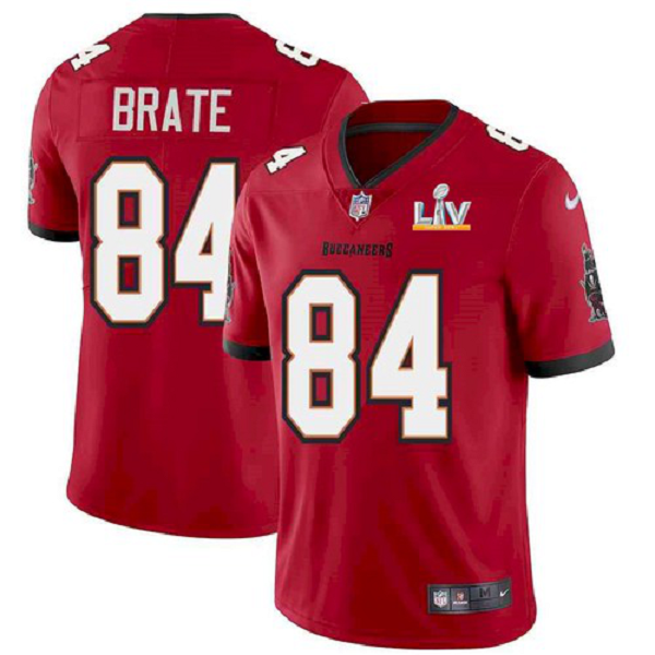 Men's Tampa Bay Buccaneers Cameron Brate Red 2021 Super Bowl LV Jersey