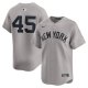 Men's New York Yankees #45 Gerrit Cole Nike Gray Away Limited Player Jersey