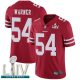 San Francisco 49ers #54 Fred Warner Red Team Color Super Bowl LIV Bound Men's Stitched NFL Vapor Untouchable Limited Jersey