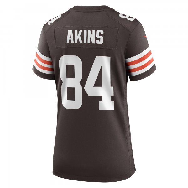 Women's Cleveland Browns Jordan Akins Nike Brown Game Player Jersey