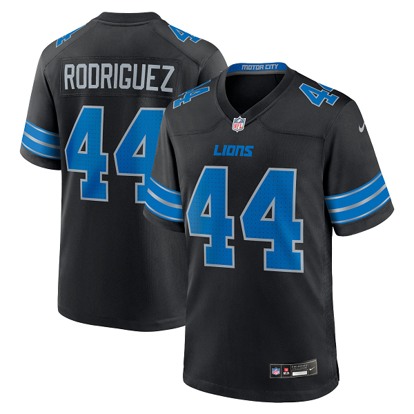 Men's Detroit Lions #44 Malcolm Rodriguez Nike Black 2nd Alternate Limited Jersey