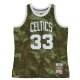 Men's Boston Celtics Larry Bird Mitchell & Ness Camo Hardwood Classics 1985/86 Ghost Green Swingman Jersey