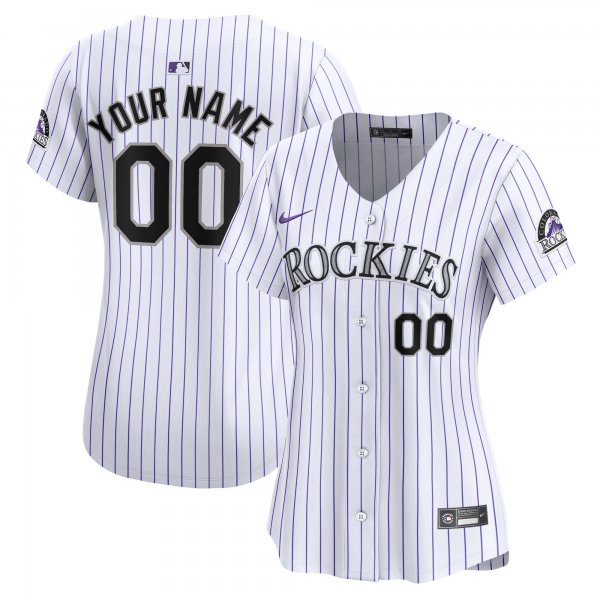 Women's Colorado Rockies Nike White Home Limited Custom Jersey