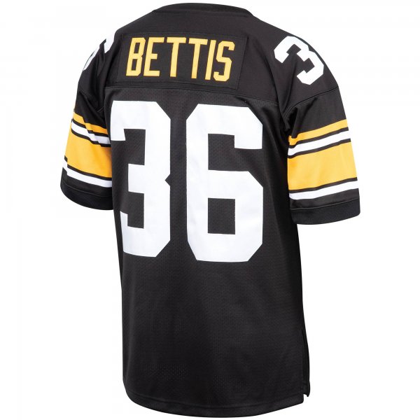 Men's Pittsburgh Steelers 1996 Jerome Bettis Mitchell & Ness Black Throwback Retired Player Jersey