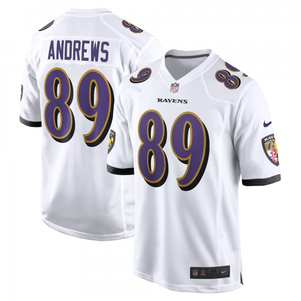 Men's Baltimore Ravens Mark Andrews Nike White Game Jersey