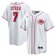 Men's Cincinnati Reds Spencer Steer Nike White Home Replica Jersey