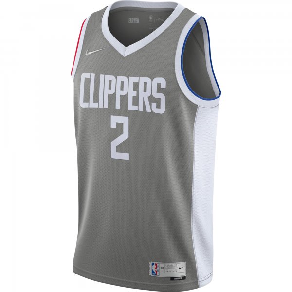 Men's LA Clippers Kawhi Leonard Nike Gray 2020/21 Swingman Player Jersey - Earned Edition