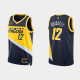 Men's Indiana Pacers #12 Oshae Brissett 2021-22 75th Anniversary City Black NBA Jersey