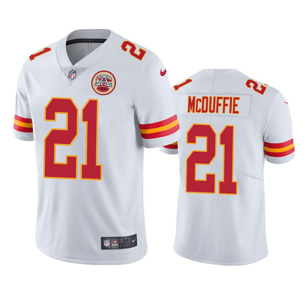 Men's Kansas City Chiefs Trent McDuffie White 2022 NFL New Draft Vapor Limited Jersey