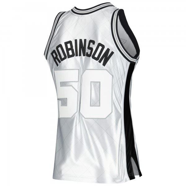 Men's San Antonio Spurs David Robinson Mitchell & Ness Platinum 1998/99 Hardwood Classics 75th Anniversary Swingman Jersey