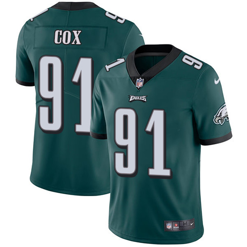 Nike Philadelphia Eagles #91 Fletcher Cox Midnight Green Team Color Men's Stitched NFL Vapor Untouchable Limited Jersey