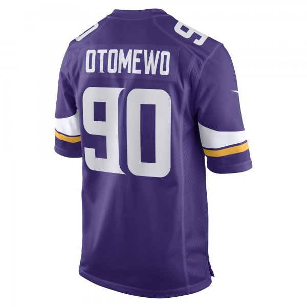 Men's Minnesota Vikings Esezi Otomewo Nike Purple Game Player Jersey