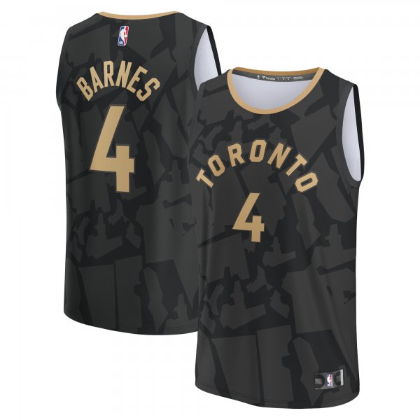 Men's Toronto Raptors Scottie Barnes Fanatics Black Fastbreak Jersey - City Edition