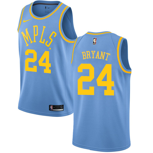 Nike Los Angeles Lakers #24 Kobe Bryant Royal Blue Youth NBA Swingman Hardwood Classics Jersey