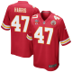 Darius Harris #47 Kansas City Chiefs Super Bowl LVII Champions 3 Stars Men's Game Red NFL Jersey