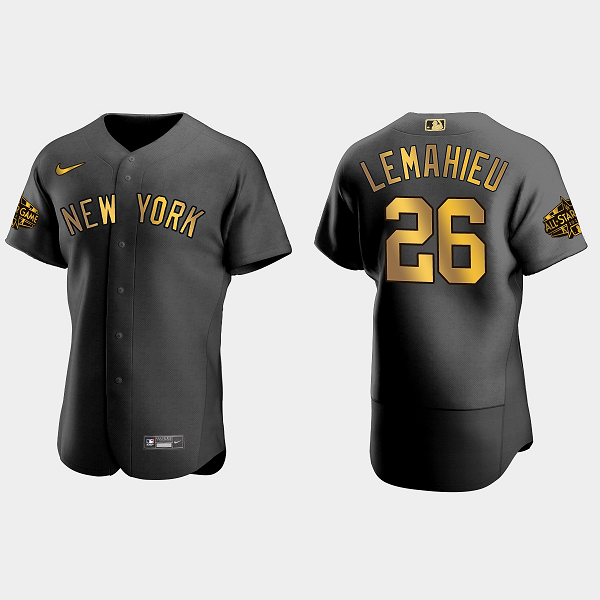 Men's New York Yankees #26 DJ LeMahieu 2022 MLB All-Star Game Flex Base Jersey - Black