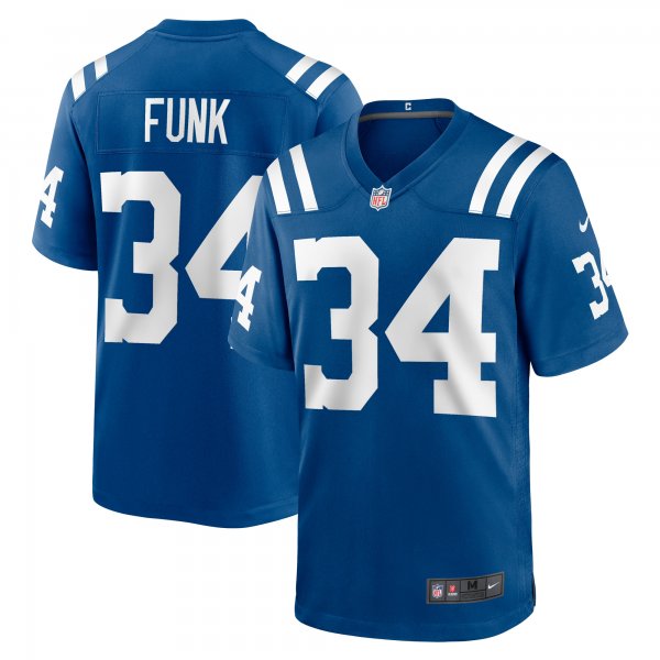 Men's Indianapolis Colts Jake Funk Nike  Royal Team Game Jersey