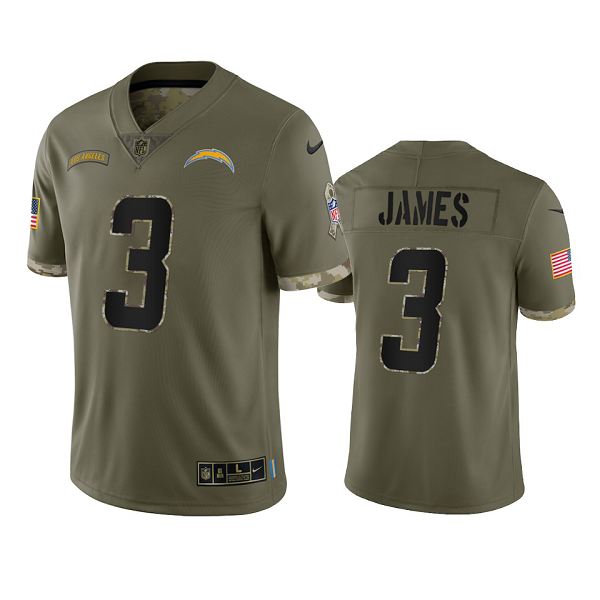 Los Angeles Chargers Derwin James Olive 2022 Salute To Service Limited Jersey #3