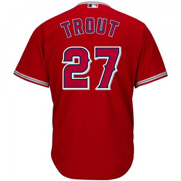 Men's Los Angeles Angels Mike Trout Red Big & Tall Replica Player Jersey