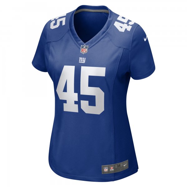 Women's New York Giants Boogie Basham Nike  Royal  Game Jersey