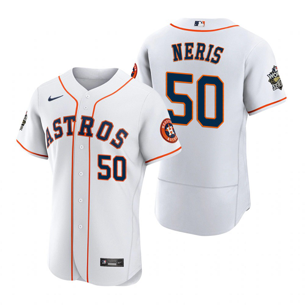 Men's Houston Astros Hector Neris White 2022 World Series Flex Base Jersey