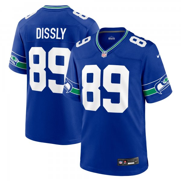 Men's Seattle Seahawks Will Dissly Nike Royal Throwback Player Game Jersey