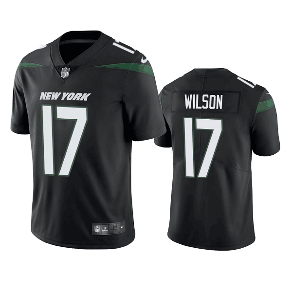 New York Jets Garrett Wilson Black 2022 NFL Draft Vapor Limited Jersey