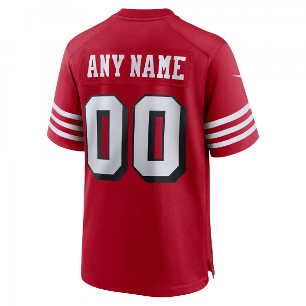 Men's San Francisco 49ers Nike Scarlet Alternate Custom Game Jersey