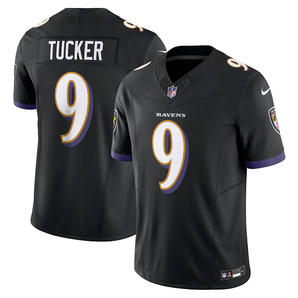 Men's Baltimore Ravens #9 Justin Tucker Nike Black Vapor F.U.S.E. Limited NFL Jersey