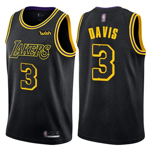 Los Angeles Lakers #3 Anthony Davis Black Women's NBA Swingman City Edition Jersey